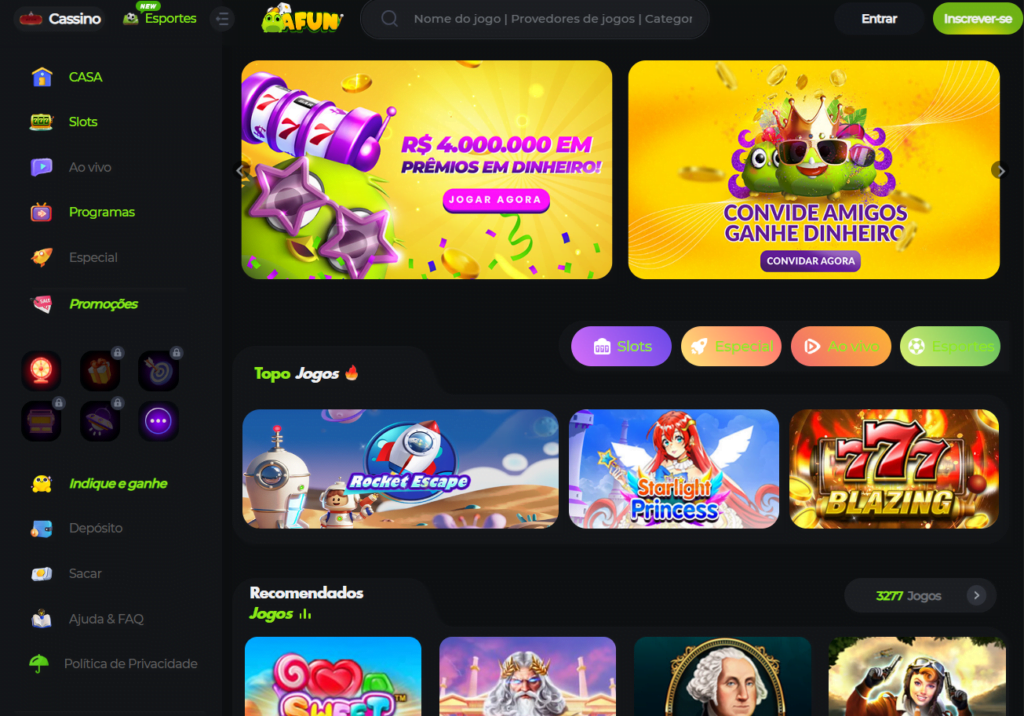 Afun: Sua Plataforma de Cassino Online com Jogos de Aposta e Diversão!